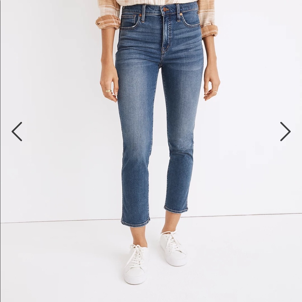 MADEWELL Stovepipe High Rise Straight Leg Jeans